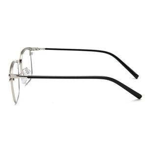 Anti Blue Light Metal Square Myopia Glasses With Degree Vintage Customized Prescription Eyeglasses Diopter 0 -0.5 -0.75 To -6.0