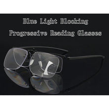 Load image into Gallery viewer, Anti Blue Ray Clip on Progressive Reading Glasses magnifier For Women Men Look Near Far Presbyopic Clips Eyeglasses Lens N5