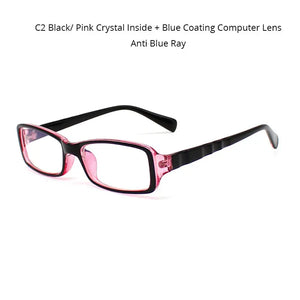 Anti Blue Ray Glasses for The Computer Oculos de Grau Men Women Spectacles Transparent Eyeglasses Frame Blue Coating Clear Lens