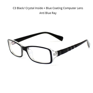 Anti Blue Ray Glasses for The Computer Oculos de Grau Men Women Spectacles Transparent Eyeglasses Frame Blue Coating Clear Lens