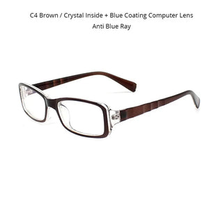 Anti Blue Ray Glasses for The Computer Oculos de Grau Men Women Spectacles Transparent Eyeglasses Frame Blue Coating Clear Lens