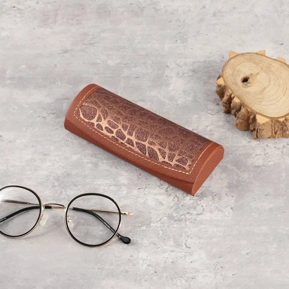 Anti Press Spectacles Boxes Portable PU Leather Magetic Glasses Cases Solid Color Sunglasses Box Men