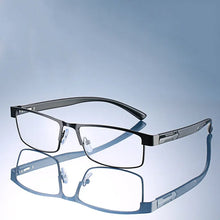 Load image into Gallery viewer, Anti-blue Light Business Titanium Alloy Reading Glasses Men Non Spherical 12 Layer Coated Lenses Hyperopia Eyewear +1.0 To +4.0