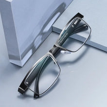 Load image into Gallery viewer, Anti-blue Light Business Titanium Alloy Reading Glasses Men Non Spherical 12 Layer Coated Lenses Hyperopia Eyewear +1.0 To +4.0