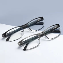 Load image into Gallery viewer, Anti-blue Light Business Titanium Alloy Reading Glasses Men Non Spherical 12 Layer Coated Lenses Hyperopia Eyewear +1.0 To +4.0