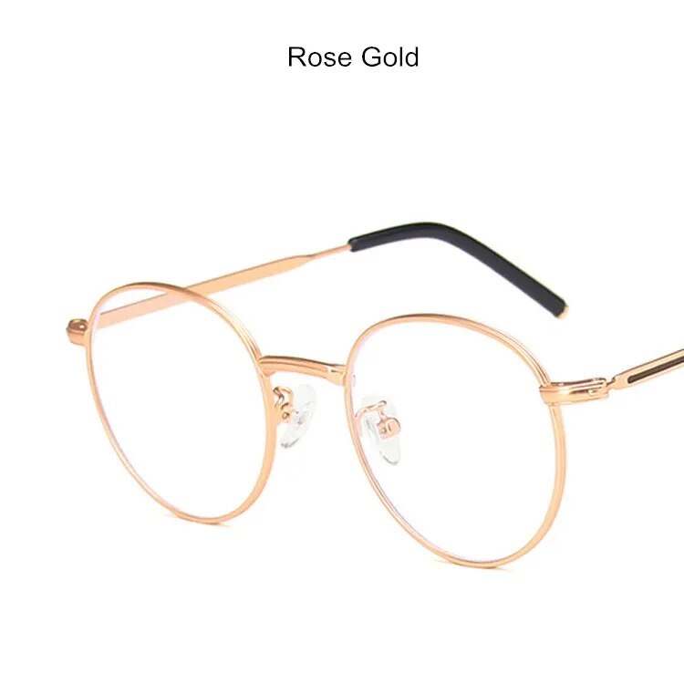 Anti-blue Light Eyeglasses Metal Frame Round Women Vintage Optics Glasses Men Myopia Computer Eye Glasses 2020
