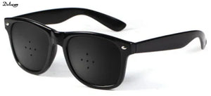 Anti-myopia Astigmatism Glasses Vision Correction Fatigue Pin Hole Sunglasses with Holes for Men Women Eyesight Improvement
