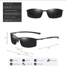 Carica l&#39;immagine nel visualizzatore di Gallery, Aoron Polarized Sunglasses Mens/Women Driving Mirror Sun Glasses Metal Frame Goggles UV400 Anti-Glare Sunglasses