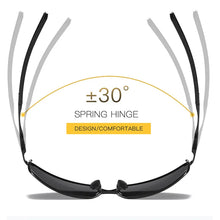 Carica l&#39;immagine nel visualizzatore di Gallery, Aoron Polarized Sunglasses Mens/Women Driving Mirror Sun Glasses Metal Frame Goggles UV400 Anti-Glare Sunglasses
