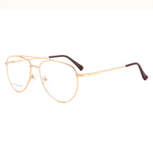 Load image into Gallery viewer, Aviation Design Eyeglasses Optical Prescription Eyeglasses Metal Full-rim Frame Spectacles Men Women Oversized Eyewear