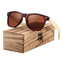Load image into Gallery viewer, BARCUR Wood Sunglasses Spring Hinge Handmade Bamboo Sunglasses Men Wooden Sun glasses Women Polarized Oculos de sol masculino