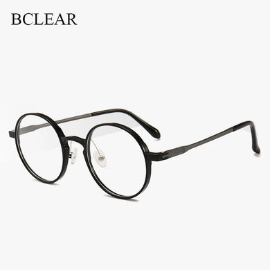 BCLEAR 2019    Plastic Steel Classic Vintage Glasses Frame Students Light Retro Flat Round Optical Eyeglasses Frames