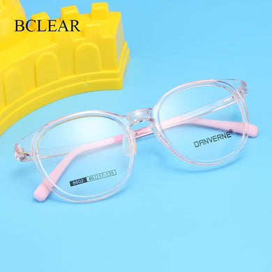 BCLEAR    Arrival Teenagers Children TR Round Optical Frames Comfortable Silicone Colorful Ultralight Retro Eyewear Unisex