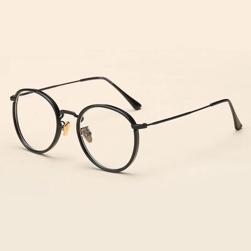 BCLEAR Alloy TR90 Glasses Frame Men Ultralight Women Vintage Round Prescription Eyeglasses Retro Optical Frame Eyewear 2019