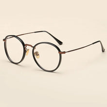 Load image into Gallery viewer, BCLEAR Alloy TR90 Glasses Frame Men Ultralight Women Vintage Round Prescription Eyeglasses Retro Optical Frame Eyewear 2019