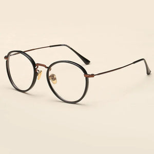 BCLEAR Alloy TR90 Glasses Frame Men Ultralight Women Vintage Round Prescription Eyeglasses Retro Optical Frame Eyewear 2019