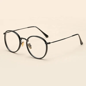 BCLEAR Alloy TR90 Glasses Frame Men Ultralight Women Vintage Round Prescription Eyeglasses Retro Optical Frame Eyewear 2019