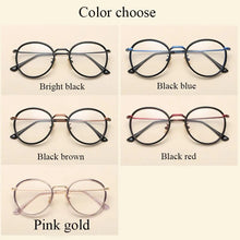 Load image into Gallery viewer, BCLEAR Alloy TR90 Glasses Frame Men Ultralight Women Vintage Round Prescription Eyeglasses Retro Optical Frame Eyewear 2019