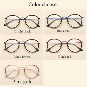 BCLEAR Alloy TR90 Glasses Frame Men Ultralight Women Vintage Round Prescription Eyeglasses Retro Optical Frame Eyewear 2019
