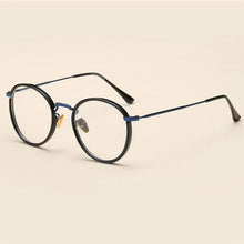 Load image into Gallery viewer, BCLEAR Alloy TR90 Glasses Frame Men Ultralight Women Vintage Round Prescription Eyeglasses Retro Optical Frame Eyewear 2019