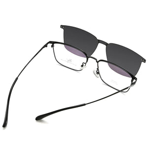 BCLEAR  Optical Spectacle Frame Men With Clip On Sunglasses Polarized Magnetic Glasses For Male Prescription Eyeglasses