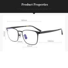 Load image into Gallery viewer, BCLEAR Pure Titanium Glasses Frame Business Men Fashion Eyewear    Male Classic Full Rim Optical Prescription Eyeglasses
