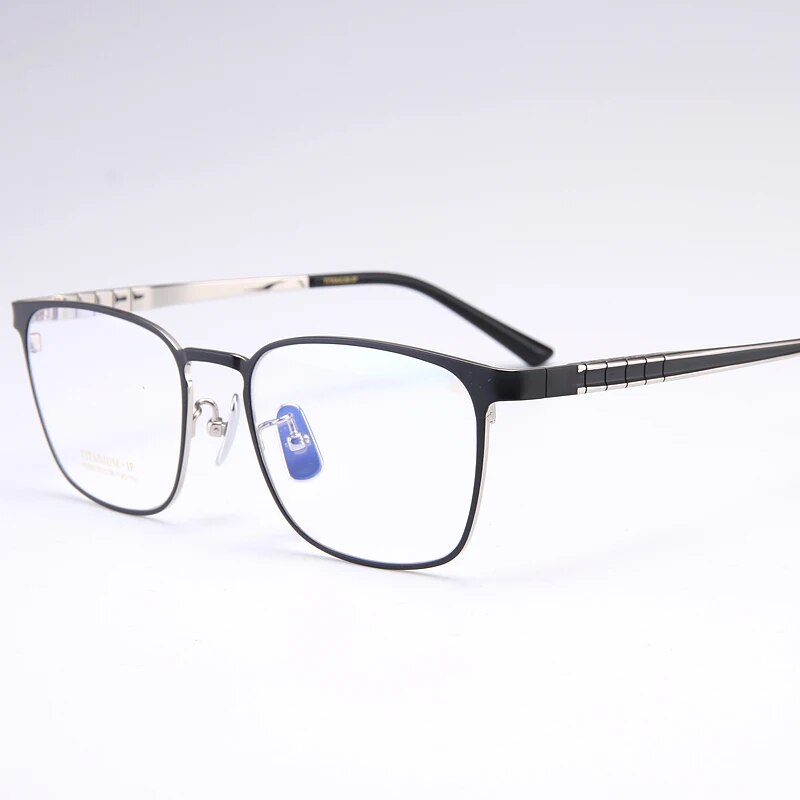 BCLEAR Pure Titanium Glasses Frame Business Men Fashion Eyewear    Male Classic Full Rim Optical Prescription Eyeglasses