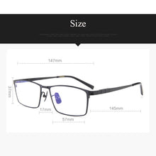 Load image into Gallery viewer, BCLEAR Pure Titanium Glasses Frame Men Square Eyewear    Male Classic Full Optical Prescription Eyeglasses Frames 91079