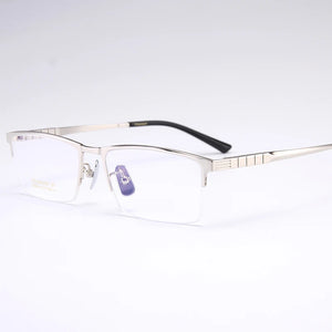 BCLEAR Pure Titanium Spectacle Frame Business Men  Eyewear   Male Classic Half Rim Optical Prescription Eyeglasses