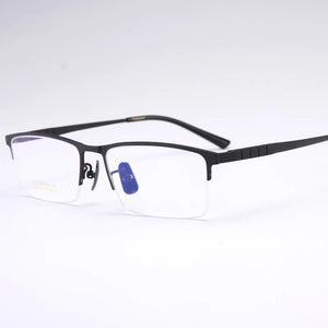 BCLEAR Pure Titanium Spectacle Frame Business Men  Eyewear   Male Classic Half Rim Optical Prescription Eyeglasses