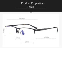 Load image into Gallery viewer, BCLEAR Pure Titanium Spectacle Frame Business Men  Eyewear   Male Classic Half Rim Optical Prescription Eyeglasses