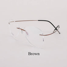Load image into Gallery viewer, BCLEAR Titanium Alloy Glasses Frame Men   Women Rimless Prescription Pilot Eyeglasses Myopia Optical European Eyewear