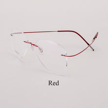 Load image into Gallery viewer, BCLEAR Titanium Alloy Glasses Frame Men   Women Rimless Prescription Pilot Eyeglasses Myopia Optical European Eyewear