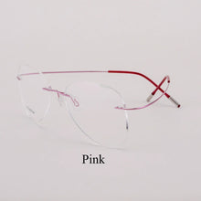 Load image into Gallery viewer, BCLEAR Titanium Alloy Glasses Frame Men   Women Rimless Prescription Pilot Eyeglasses Myopia Optical European Eyewear
