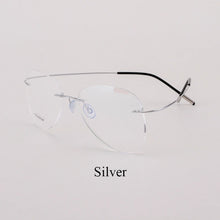 Load image into Gallery viewer, BCLEAR Titanium Alloy Glasses Frame Men   Women Rimless Prescription Pilot Eyeglasses Myopia Optical European Eyewear