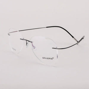BCLEAR Titanium Alloy Glasses Frame Men   Women Rimless Prescription Pilot Eyeglasses Myopia Optical European Eyewear