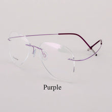 Load image into Gallery viewer, BCLEAR Titanium Alloy Glasses Frame Men   Women Rimless Prescription Pilot Eyeglasses Myopia Optical European Eyewear