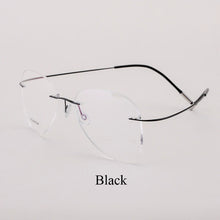 Load image into Gallery viewer, BCLEAR Titanium Alloy Glasses Frame Men   Women Rimless Prescription Pilot Eyeglasses Myopia Optical European Eyewear