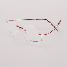 Load image into Gallery viewer, BCLEAR Titanium Alloy Glasses Frame Men   Women Rimless Prescription Pilot Eyeglasses Myopia Optical European Eyewear