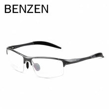 Load image into Gallery viewer, BENZEN Aluminum Magnesium Men Glasses Frame Metal Half  Eyeglasses Male Computer Optical Spectacles With Case 5051