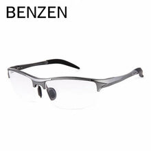 Load image into Gallery viewer, BENZEN Aluminum Magnesium Men Glasses Frame Metal Half  Eyeglasses Male Computer Optical Spectacles With Case 5051
