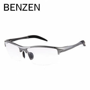 BENZEN Aluminum Magnesium Men Glasses Frame Metal Half  Eyeglasses Male Computer Optical Spectacles With Case 5051