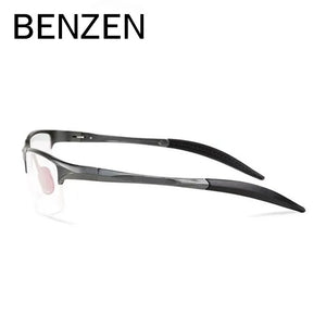 BENZEN Aluminum Magnesium Men Glasses Frame Metal Half  Eyeglasses Male Computer Optical Spectacles With Case 5051