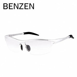 BENZEN Aluminum Magnesium Men Glasses Frame Metal Half  Eyeglasses Male Computer Optical Spectacles With Case 5051
