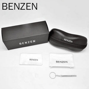 BENZEN Aluminum Magnesium Men Glasses Frame Metal Half  Eyeglasses Male Computer Optical Spectacles With Case 5051