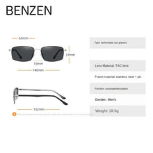 Load image into Gallery viewer, BENZEN Polarized Sunglasses for Men Driving Glasses Rectangular Vintage Sun Glasses For Male UV Protection 9752