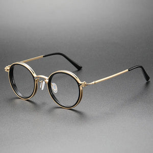 BETION Vintage Titanium Eyeglasses Frame Men Round Myopia Prescription Glasses  Women Retro Optical Glasses Frames Eyewear