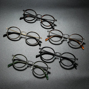 BETION Vintage Titanium Eyeglasses Frame Men Round Myopia Prescription Glasses  Women Retro Optical Glasses Frames Eyewear