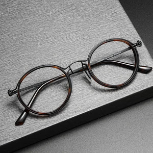 BETION Vintage Titanium Eyeglasses Frame Men Round Myopia Prescription Glasses  Women Retro Optical Glasses Frames Eyewear