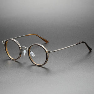 BETION Vintage Titanium Eyeglasses Frame Men Round Myopia Prescription Glasses  Women Retro Optical Glasses Frames Eyewear